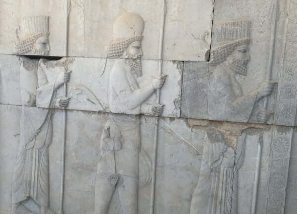 Wall frescoes in Persepolis