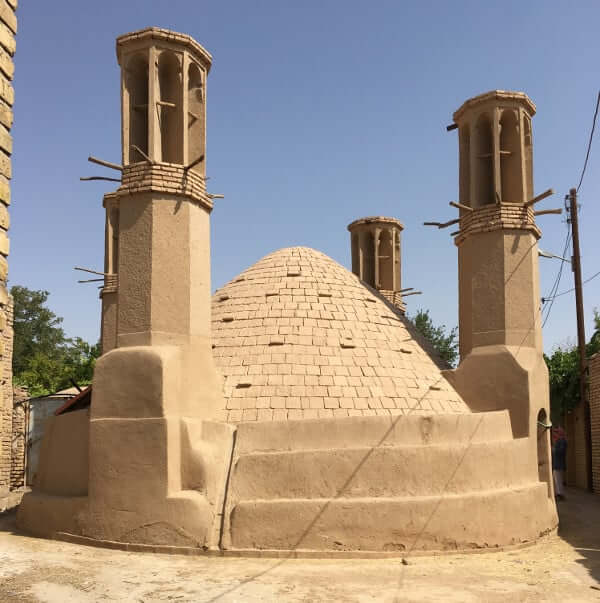 Wind towers in the village of Saryazd