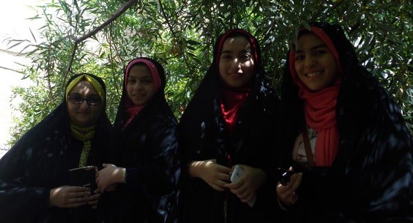 Iraniennes au jardin de Bagh-e Fin