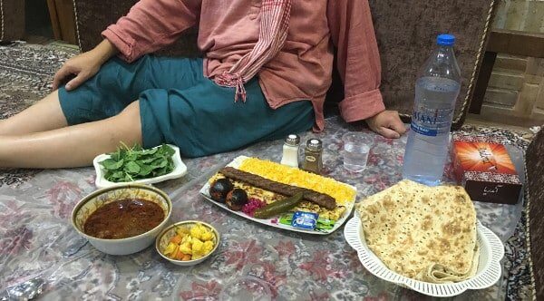 Repas en Iran - Kashan Restaurant 
