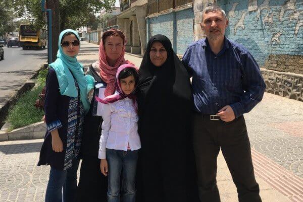 Meeting of a family in Yazd at the Water Museum 